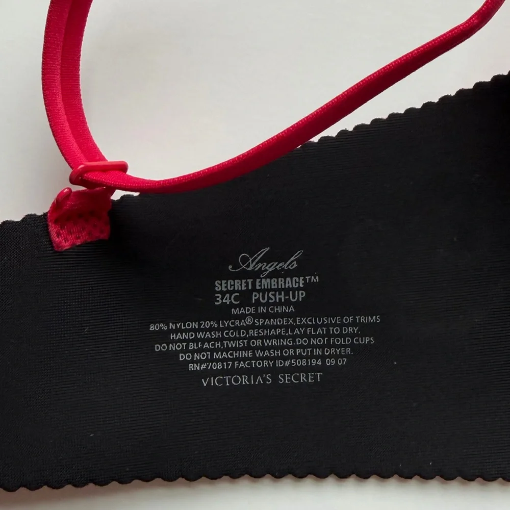 Victoria’s Secret 34C Seamless Dream Angels Secret Embrace Push-Up Bra Red - Picture 5 of 6